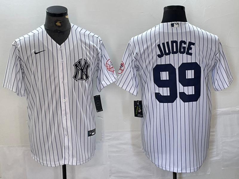 Men's New York Yankees Aaron Judge #99 White Limited Jersey
